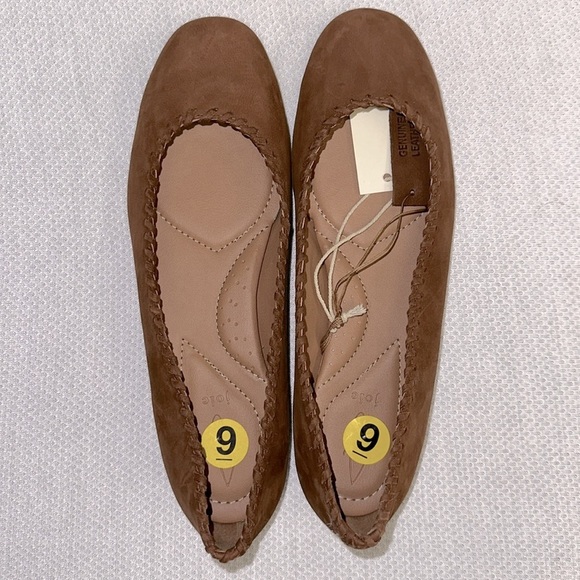joie 9-9.5-10 Caramel Brown Genuine Leather Ballet Flats - Picture 6 of 12